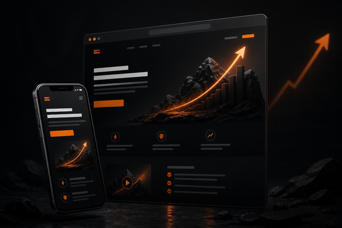 Landing page conversion system — focused lead capture UI